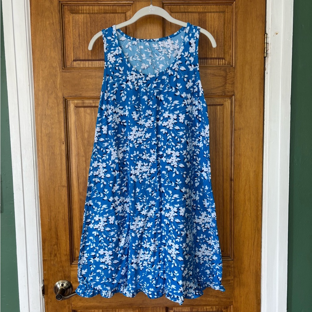Blue Floral Nightgown